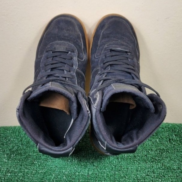 Nike Air Force 1 07 LV8 Suede Men's Black High Tops Gum Sole - Picture 4 of 11